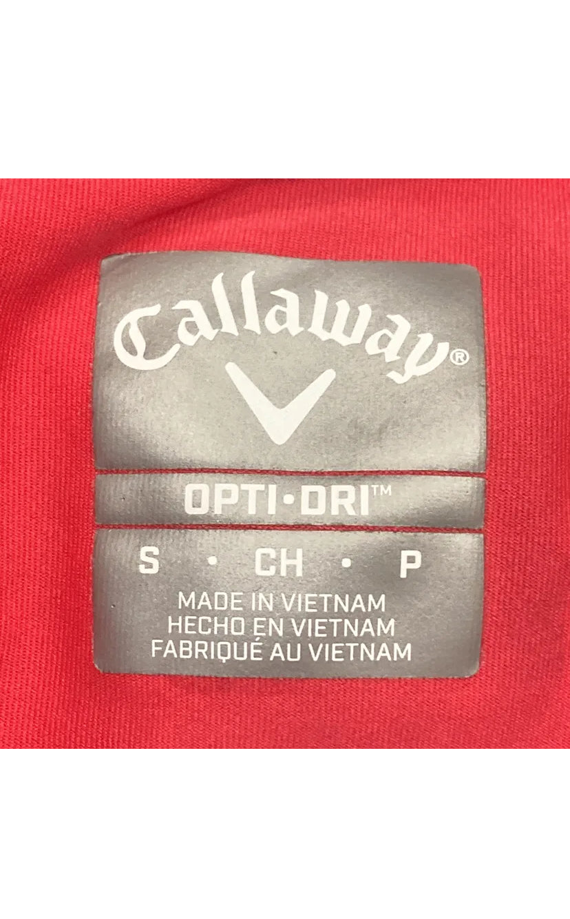 Callaway Rosa Piké med Mörkblå detaljer (M)