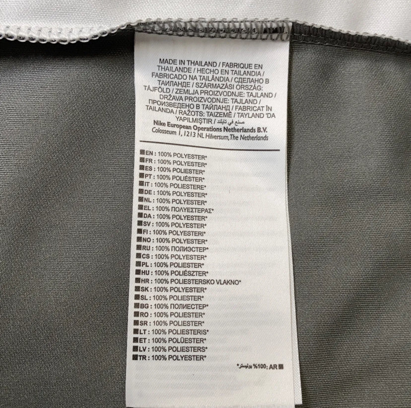 Nike Grå/Vit/Blå Piké (M/L)