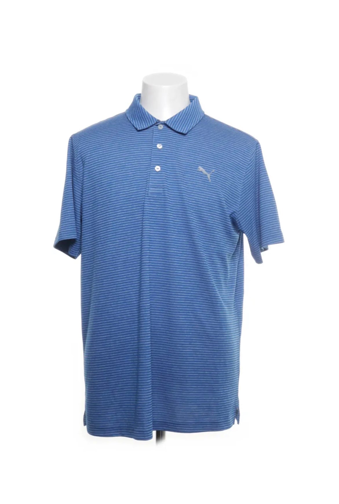 Puma Blå Randig Piké (XL)
