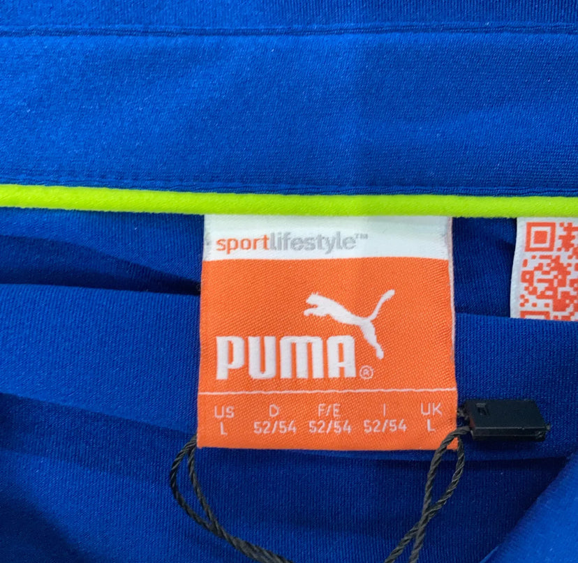 Puma Vit/Blå Piké (L/XL)