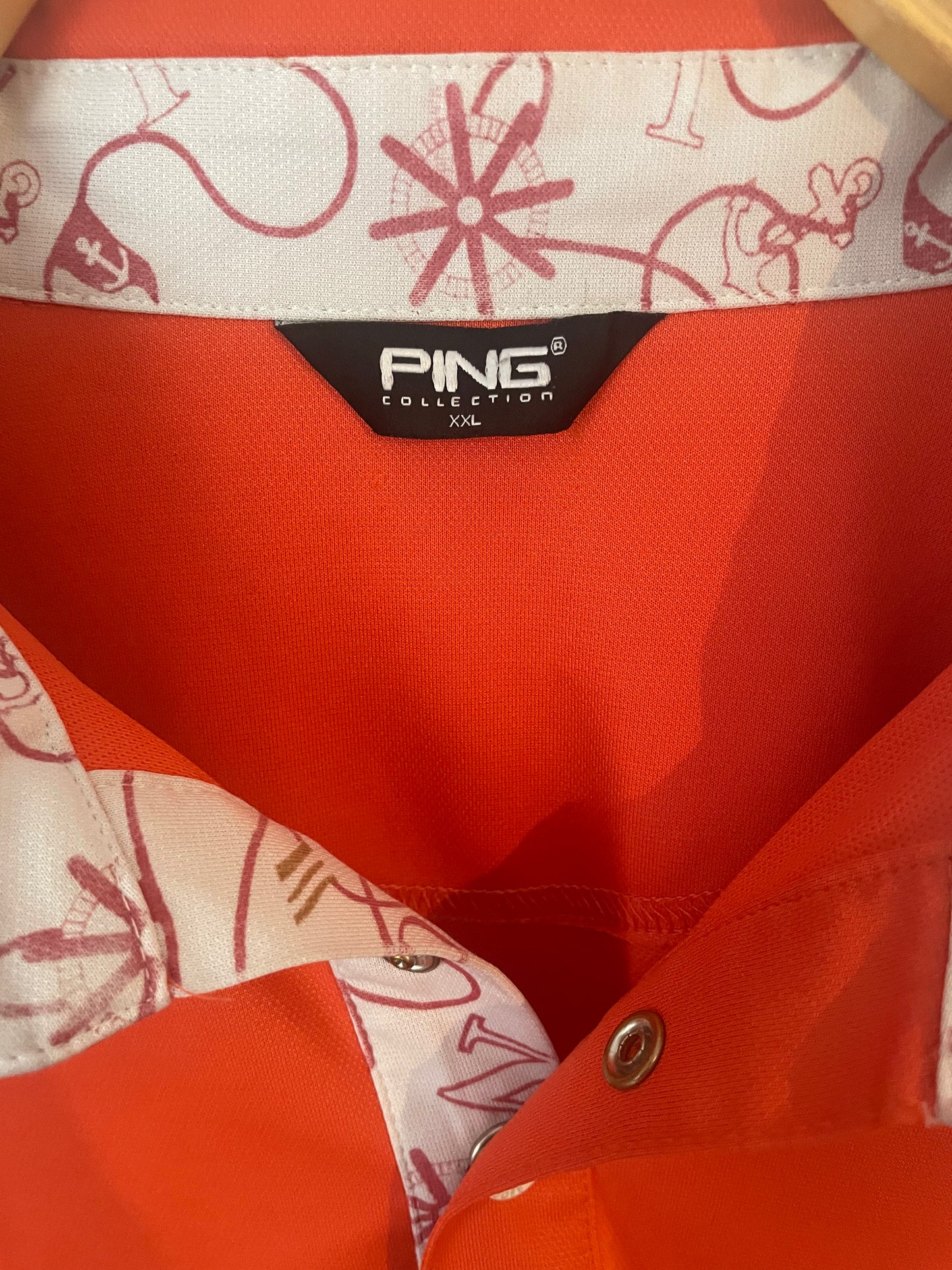 Ping Vintage Orange Piké (XL)
