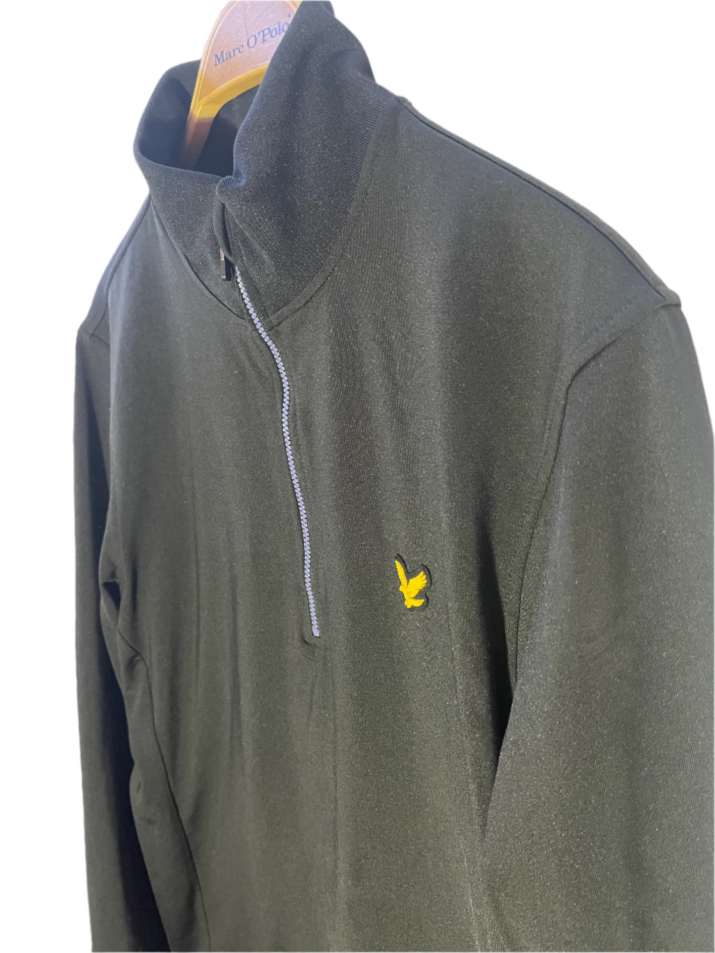 Lyle&Scott Svart Halfzip (S)