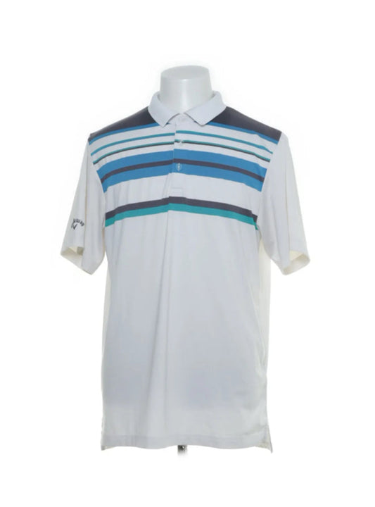 Callaway Vit Piké med blåa detaljer (XL)