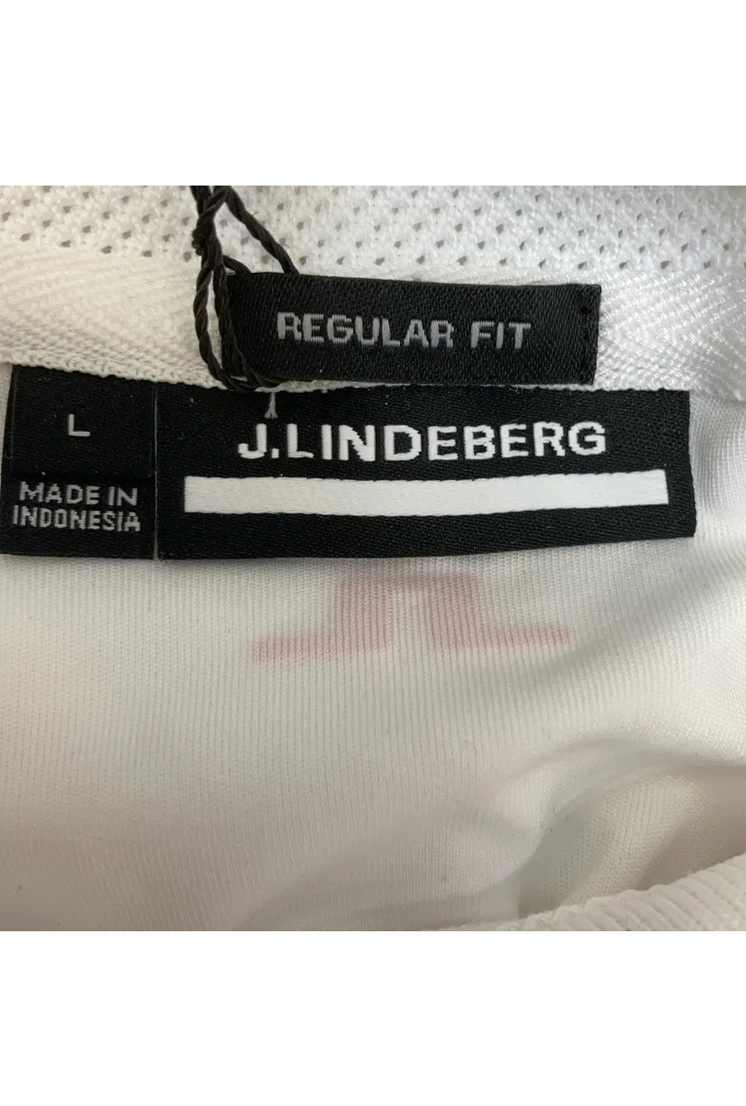 J.Lindeberg Vit med detaljer Piké (L)