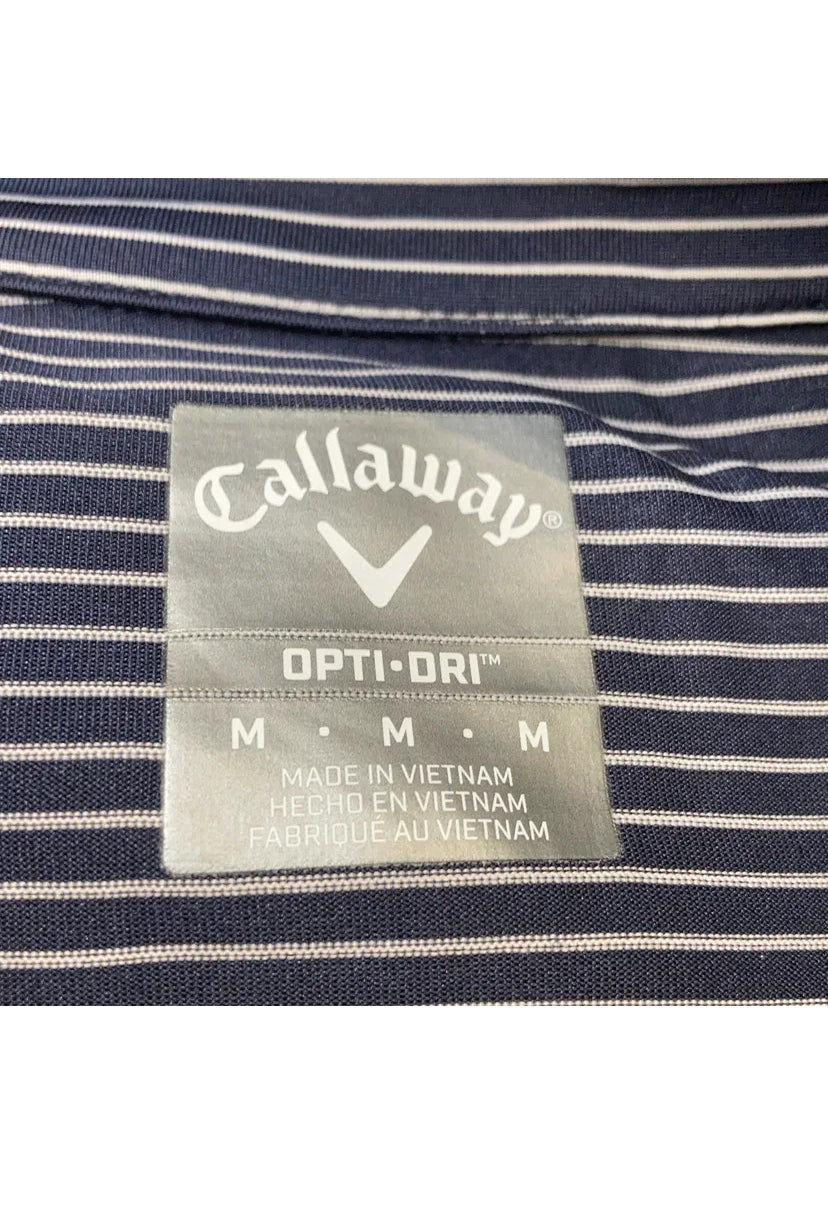 Callaway Mörkblå/Vit Randig Piké (M)