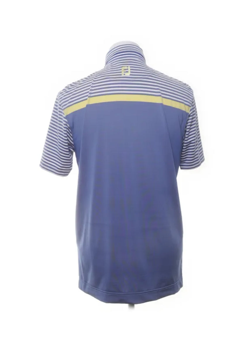 FootJoy Blå/Ljusblå/Gul Piké (XL/XXL)