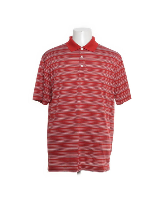 Nike Röd/Vit randig Piké (L/XL)