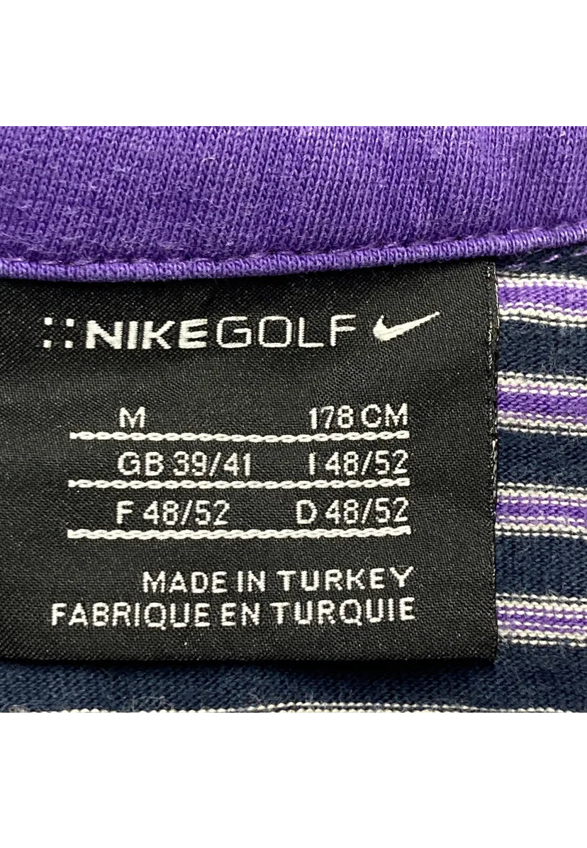 Nike Lila/Svart randig Piké (M)