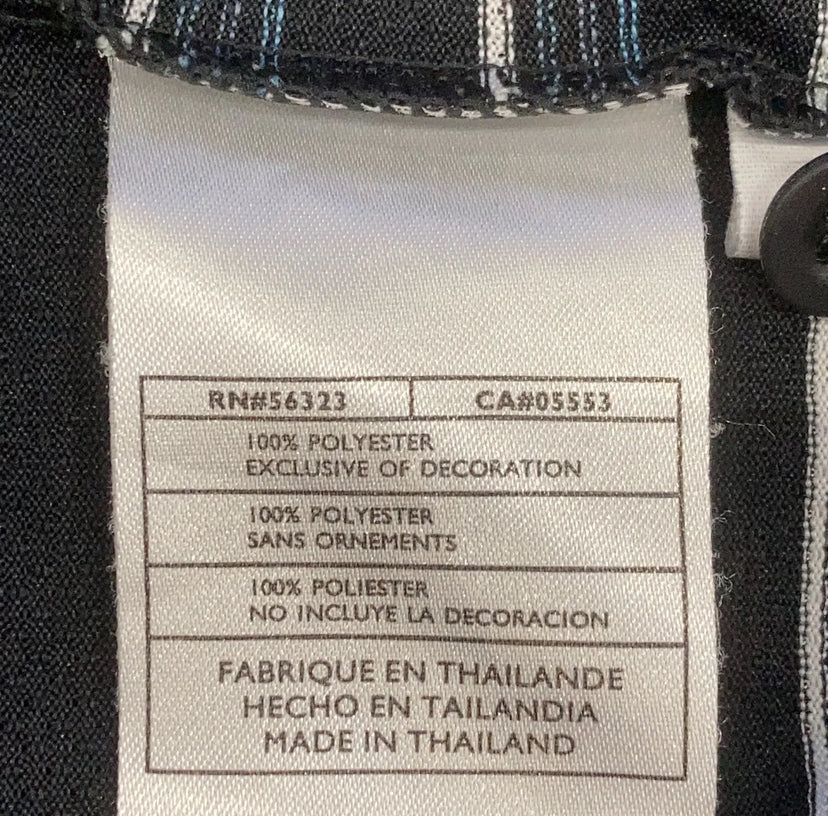 Nike Vit/Svart randig piké