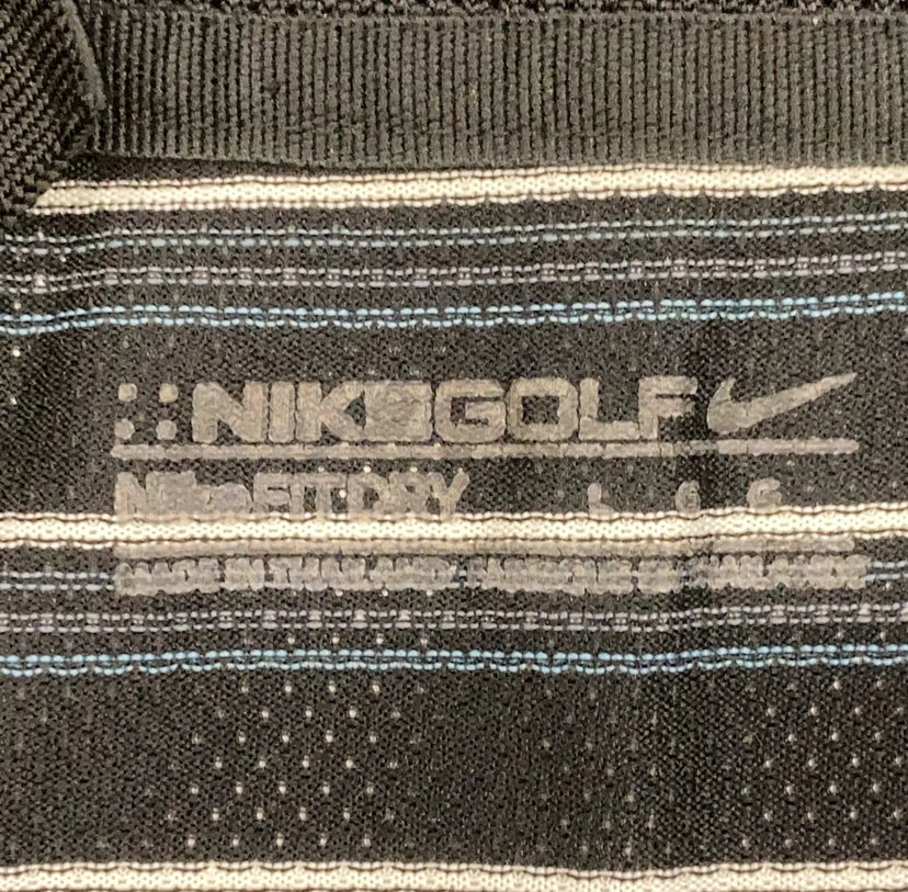 Nike Vit/Svart randig piké