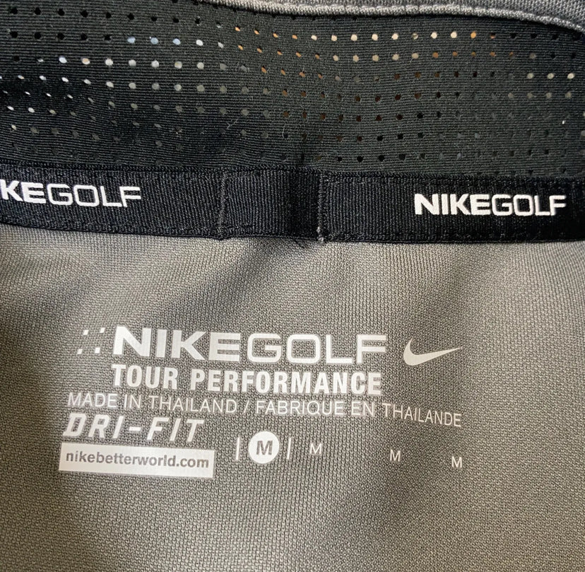 Nike Grå/Vit/Blå Piké (M/L)