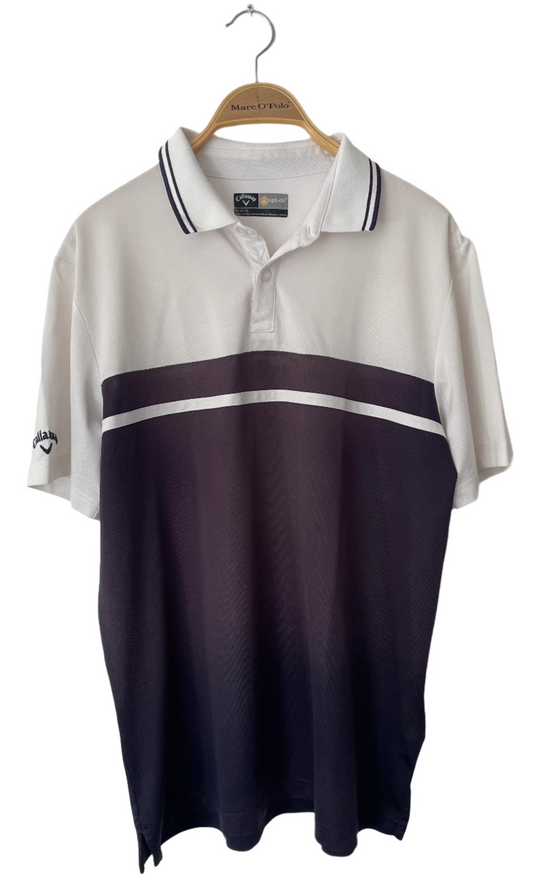 Polo Callaway blanco y azul (M)