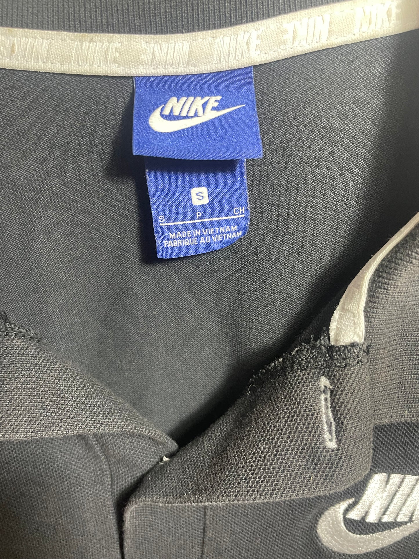 Nike Vintage Mörkgrå Piké (S)