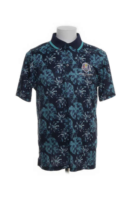 Ryder Cup Blå Piké Med Blad (M)